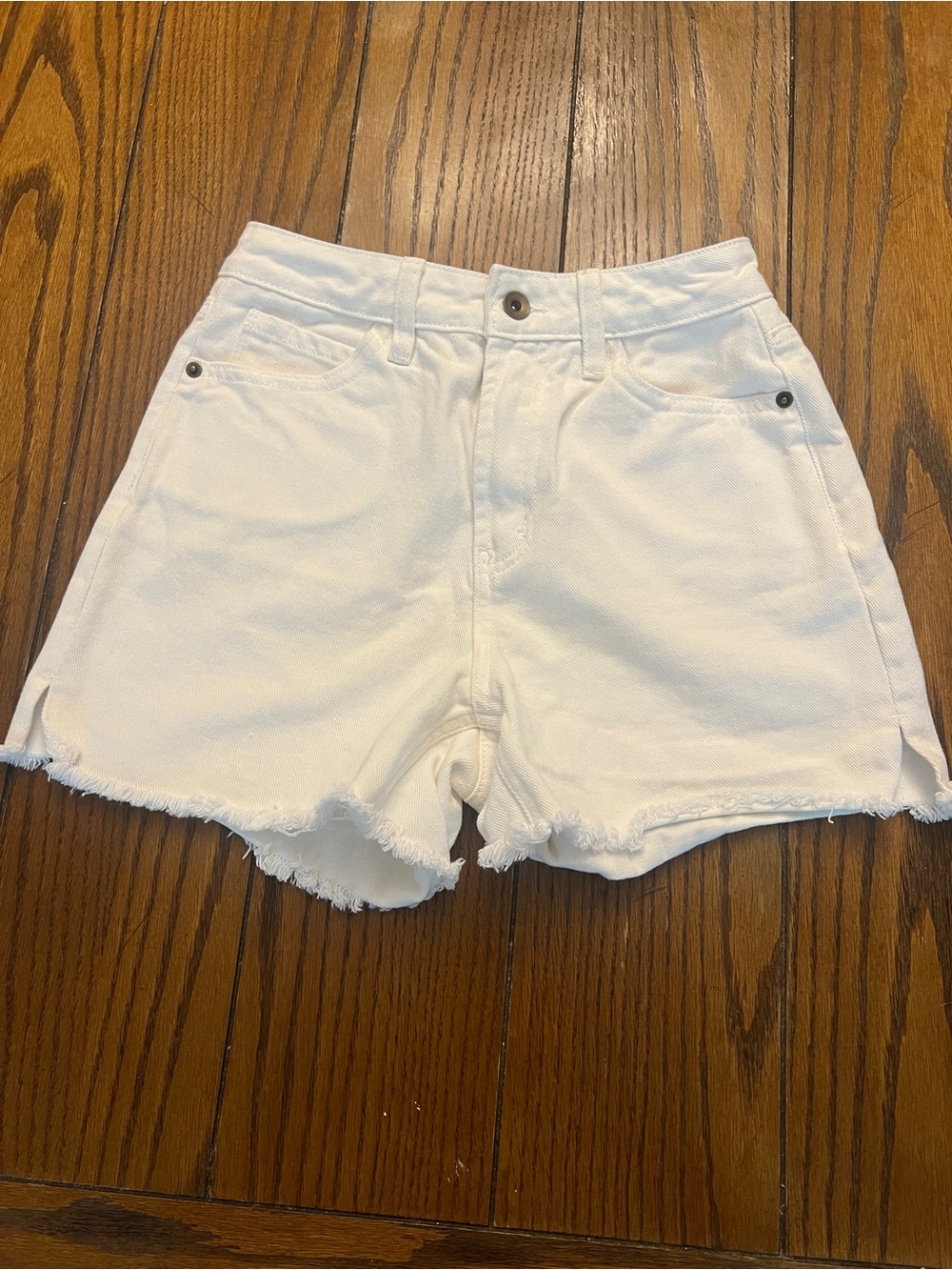 Chelsea & Violet White High Rise Denim Cutoff Shorts Size 25
